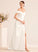 With A-Line Ruffle Split Wedding Miah Off-the-Shoulder Train Front Dress Sweep Wedding Dresses