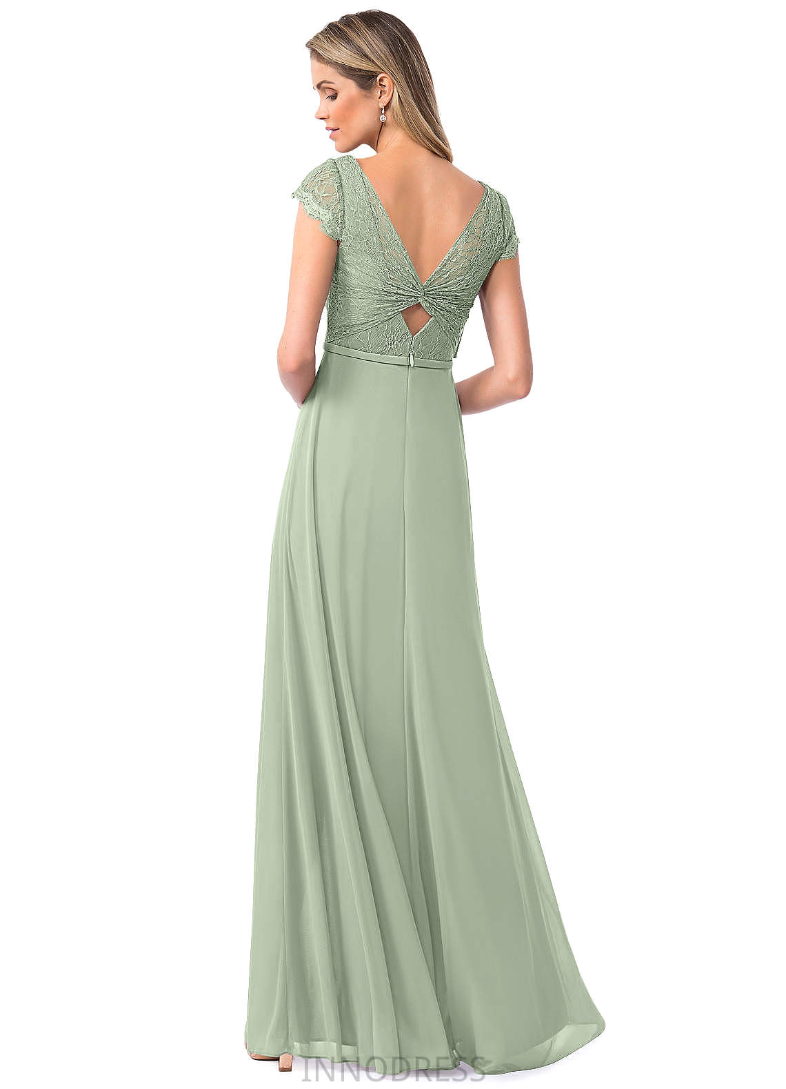 Trudie V-Neck Natural Waist A-Line/Princess Sleeveless Floor Length Bridesmaid Dresses