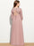 Lace Scoop Floor-Length Chiffon Junior Bridesmaid Dresses Neck Kara A-Line
