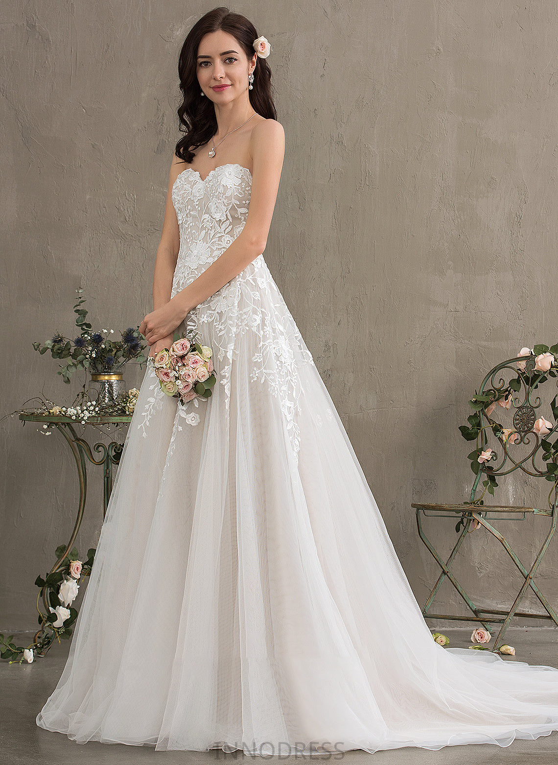 Train Sweetheart Wedding Dresses Wedding Tulle Alejandra Court Ball-Gown/Princess Dress