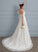 A-Line Wedding Dresses Ruffle Lace With Amani Sweetheart Wedding Dress Sweep Train