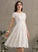 Aryana Knee-Length Wedding Dresses Neck Wedding Dress Lace A-Line Scoop