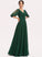 Embellishment Neckline Silhouette V-neck A-Line Length Floor-Length Fabric Ruffle Kaleigh Floor Length Natural Waist