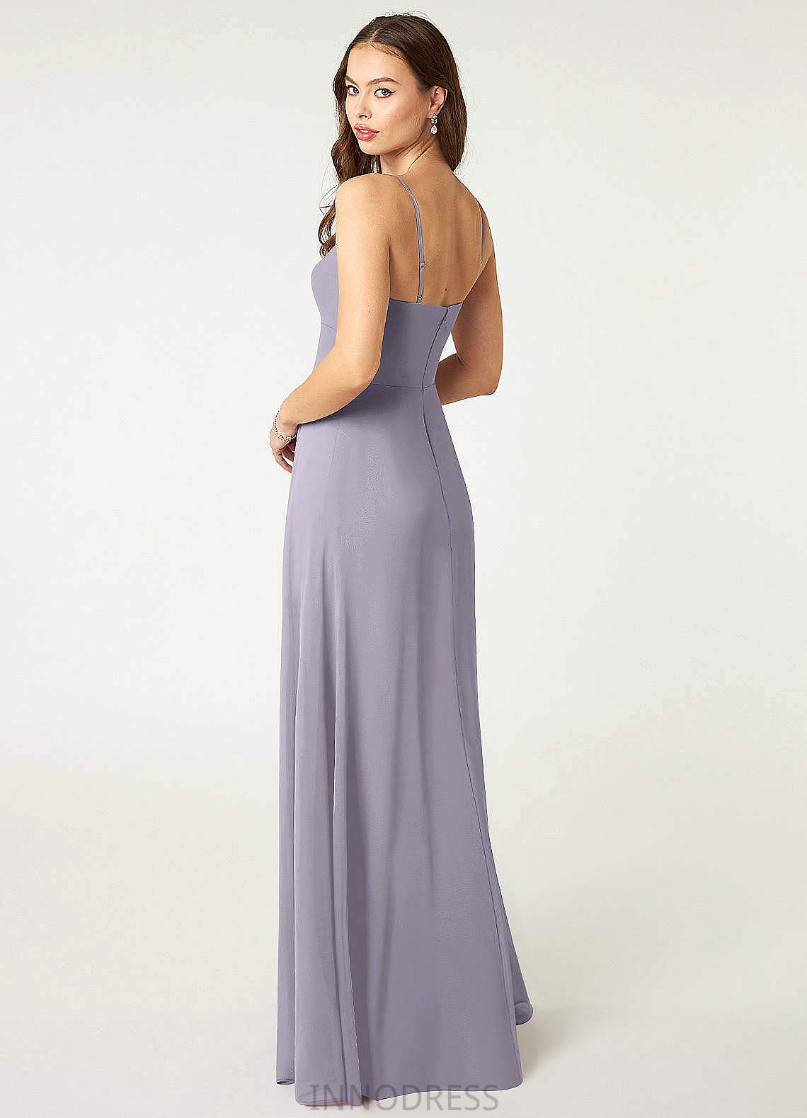 Helen A-Line/Princess V-Neck Floor Length Sleeveless Natural Waist Bridesmaid Dresses