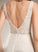 With Sweep Wedding Dresses Train Wedding Kamora V-neck Dress A-Line Beading
