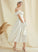 Tea-Length Pockets Wedding Dresses Miya A-Line Wedding With Dress Satin