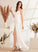Dress Bow(s) Train Split Front Kali V-neck Wedding Dresses Lace Sweep A-Line With Wedding