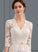 Bow(s) A-Line V-neck Dress With Wedding Knee-Length Tulle Aleah Wedding Dresses
