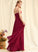 Length Silhouette Neckline Floor-Length A-Line Ruffle Fabric Embellishment V-neck Riya Sleeveless Floor Length