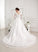 Wedding Dress Beading Wedding Dresses With Satin Rayna Lace V-neck Appliques Ball-Gown/Princess Train Chapel