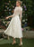 A-Line Lace Dress Wedding Dresses Ryleigh Wedding Tea-Length With Illusion