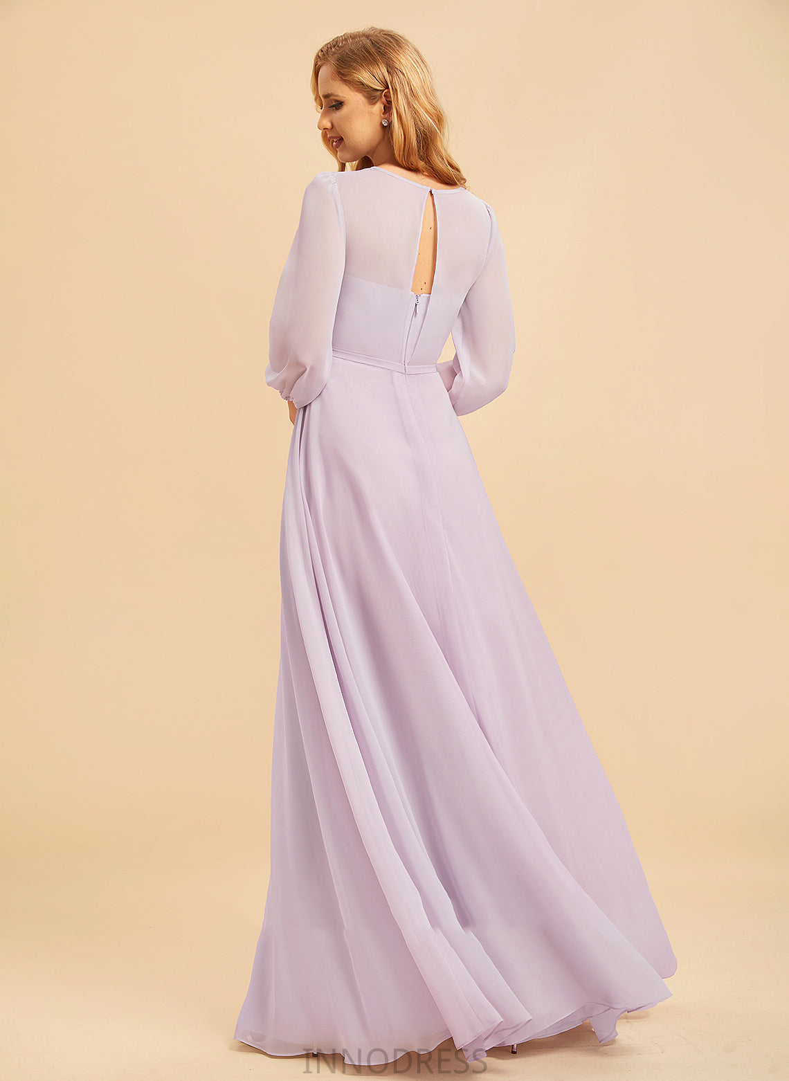 A-Line Fabric Silhouette Embellishment Bow(s) ScoopNeck Neckline Length Floor-Length Ashtyn Sleeveless Natural Waist Bridesmaid Dresses