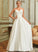Lace With V-neck Sequins Wedding Dresses Sweep Pockets Wedding Dress Kamryn Satin Beading Train Ball-Gown/Princess Lace