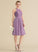 Lace ScoopNeck Neckline Knee-Length Silhouette Fabric Straps A-Line Length Kimora Off The Shoulder A-Line/Princess