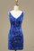 Glitter Blue Sequins Short Prom Lyla Homecoming Dresses Dress Party Dress