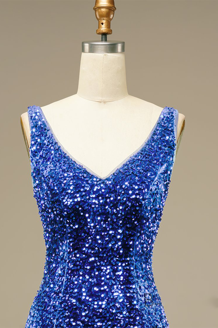 Glitter Blue Sequins Short Prom Lyla Homecoming Dresses Dress Party Dress