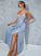 Front Ankle-Length Split Neck A-Line Prom Dresses Cowl Yasmin With