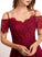 Neckline Fabric Straps V-neck Lace Silhouette Length A-Line Floor-Length Alannah Off The Shoulder Floor Length