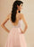 V-neck Beading Floor-Length Tulle Prom Dresses A-Line Heidy Sequins With