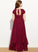 Floor-Length Shelby With Junior Bridesmaid Dresses Neck Lace Appliques Bow(s) A-Line Scoop Chiffon Ruffles Cascading