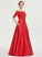 Pockets Sequins Prom Dresses June Sweetheart Beading Satin With Ball-Gown/Princess Floor-Length