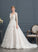 Lizbeth Train Wedding Dresses Tulle Wedding Chapel Dress Ball-Gown/Princess V-neck