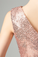 Sexy A-Line V-Neck Homecoming Dresses Paulina Pink Backless Short Sequins