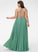 Embellishment Pockets SplitFront Silhouette Length Fabric A-Line Floor-Length SquareNeckline Neckline Pam Natural Waist Bridesmaid Dresses