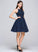 Beading Bow(s) Neck A-Line/Princess With Pleated Scoop Short/Mini Sequins Valerie Prom Dresses