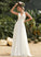 Chiffon Lace Arabella Train A-Line Wedding V-neck With Lace Sweep Wedding Dresses Dress