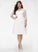 Audrina A-Line Knee-Length Dress Sequins Wedding With Lace Wedding Dresses Chiffon