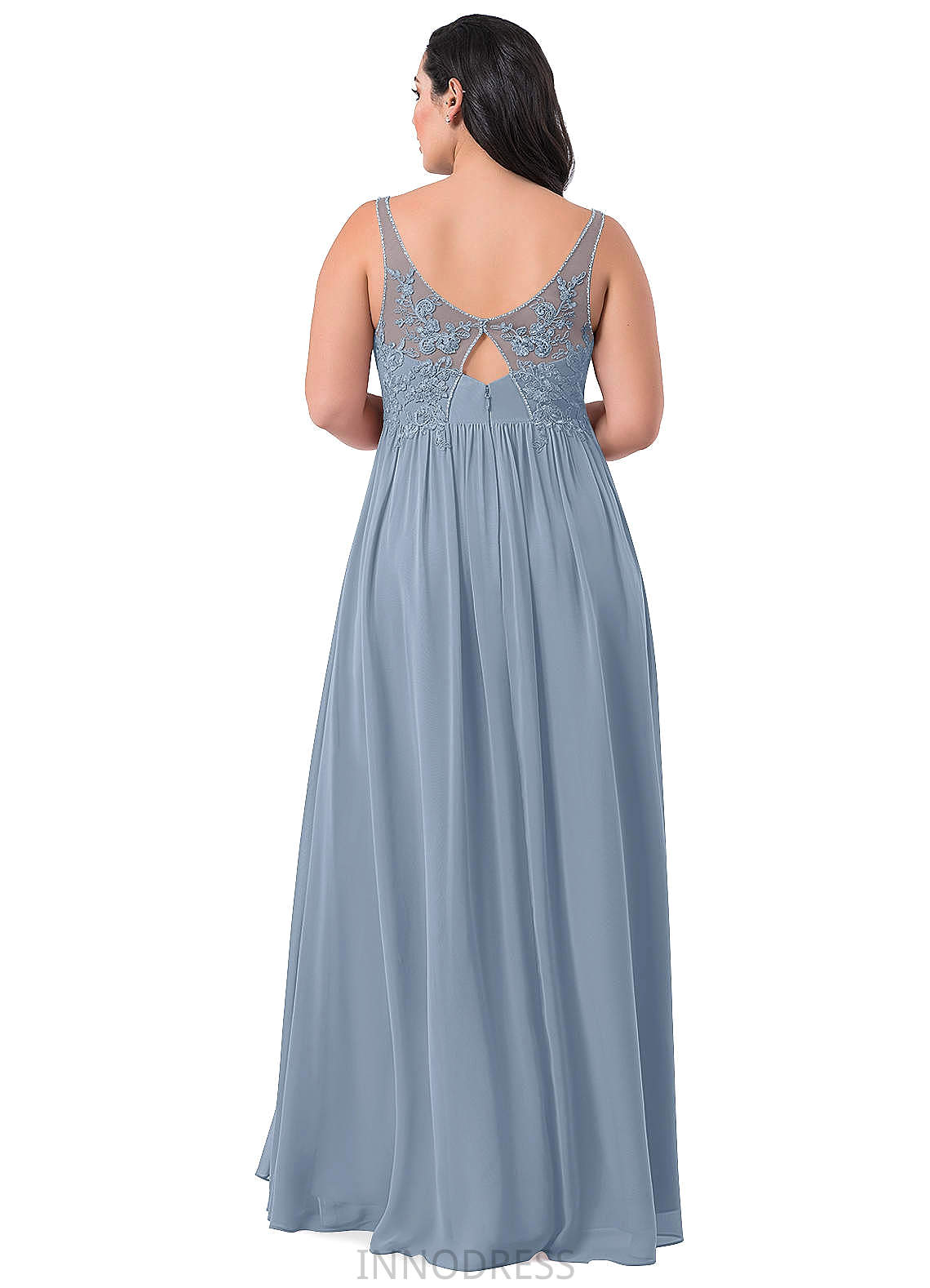 Katie Trumpet/Mermaid Natural Waist Spaghetti Staps Sleeveless Floor Length Bridesmaid Dresses
