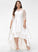 Wedding A-Line Neck Scoop Lace Izabelle Dress Asymmetrical Wedding Dresses Satin