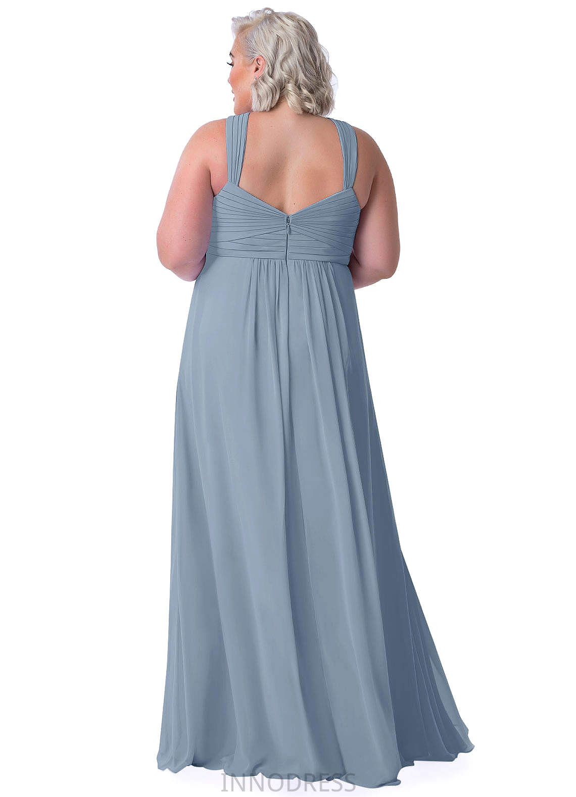 Hayley Floor Length A-Line/Princess Natural Waist Sleeveless Halter Bridesmaid Dresses