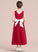 Scoop Neck Bow(s) Empire Chiffon Junior Bridesmaid Dresses With Ankle-Length Kamari Sash A-Line