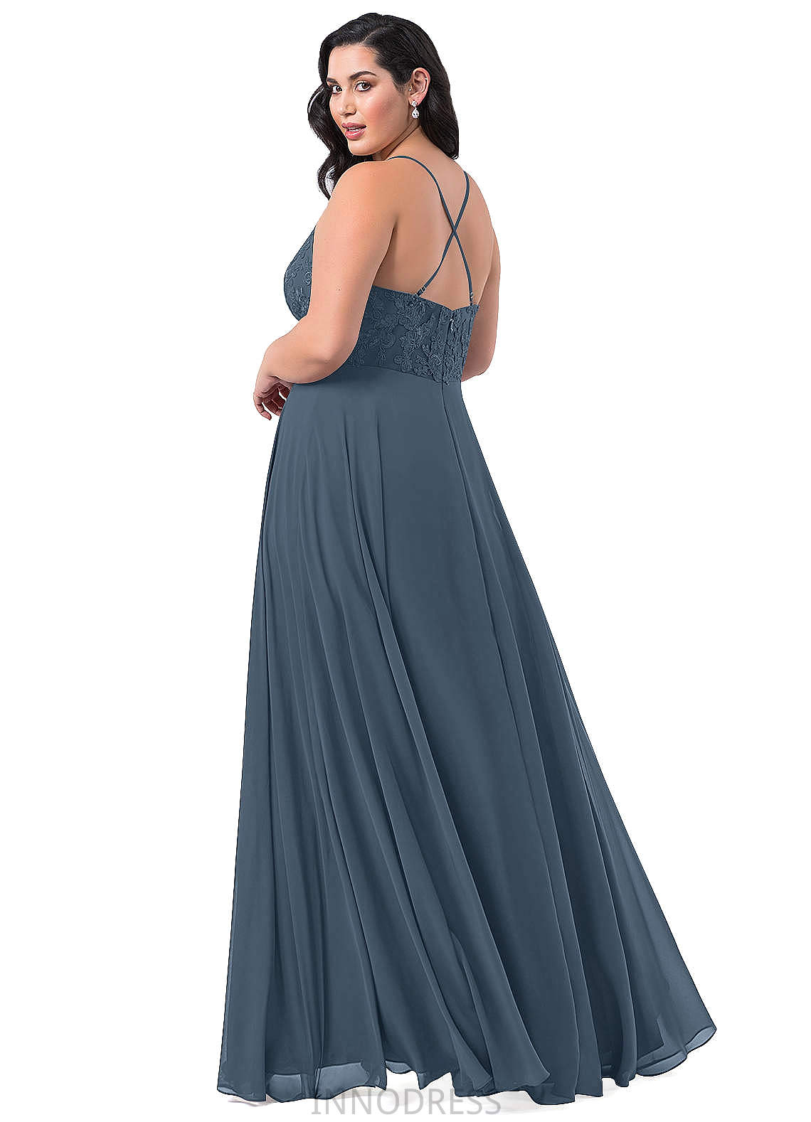 Jill Natural Waist A-Line/Princess Sleeveless Floor Length Straps Bridesmaid Dresses