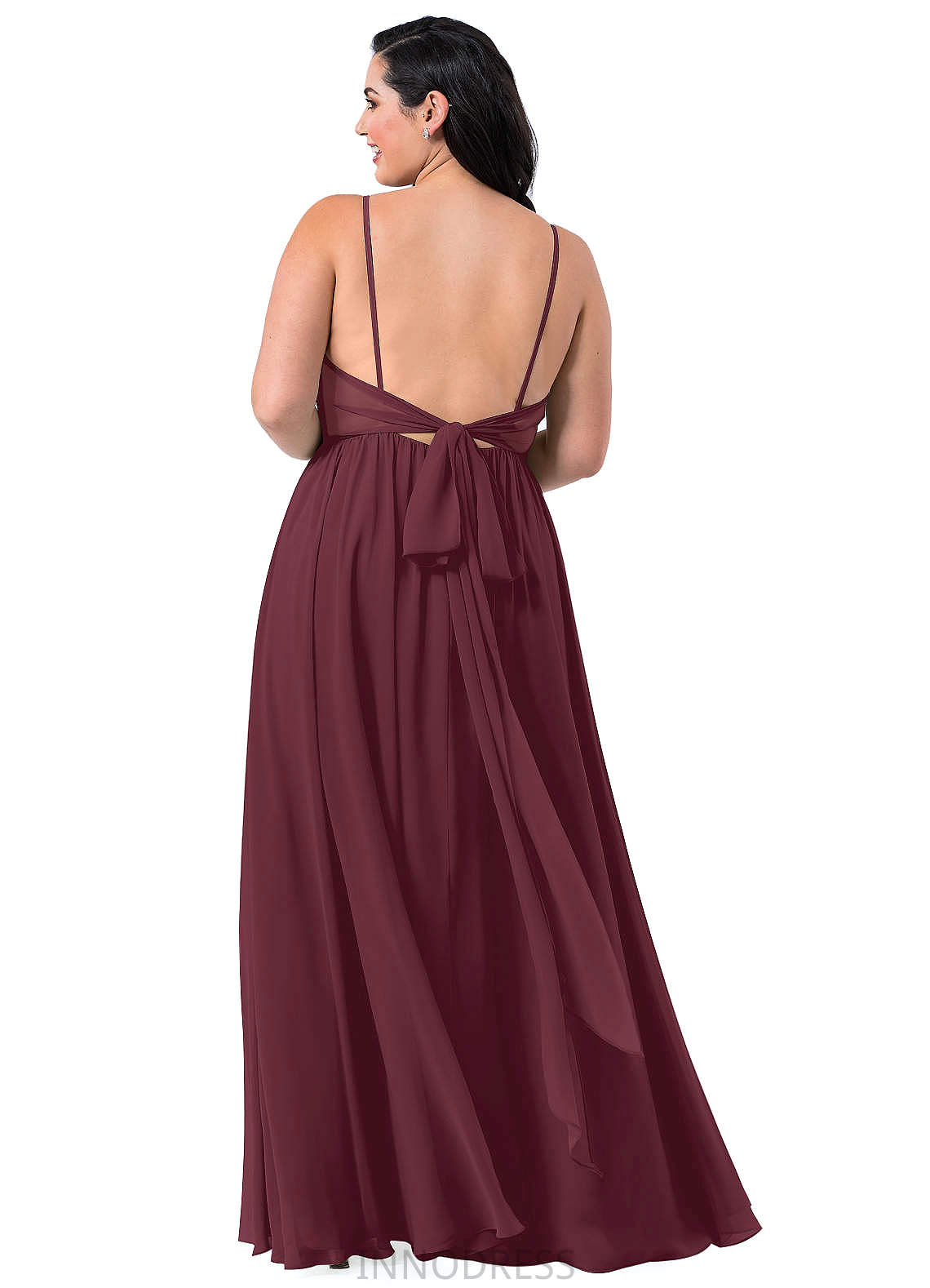 Talia Floor Length Natural Waist Sleeveless V-Neck Bridesmaid Dresses