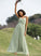 Neckline Silhouette Floor-Length Embellishment Fabric V-neck Length Ruffle A-Line Martha One Shoulder Natural Waist