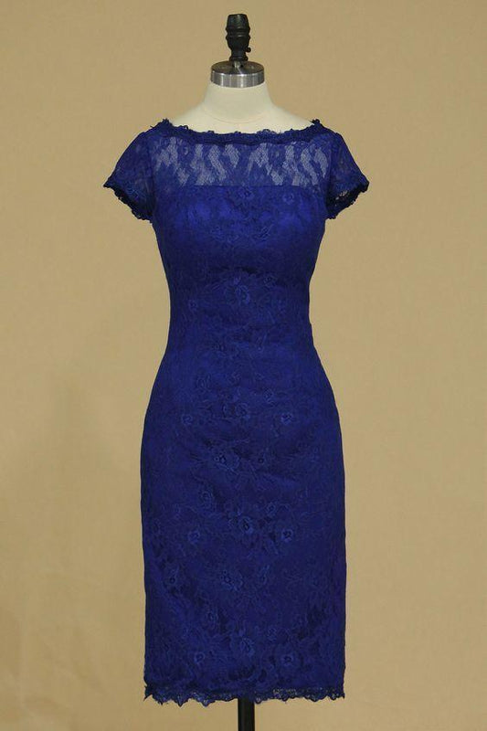 Mermaid Rosalie Homecoming Dresses Lace Royal Blue Short With 10410