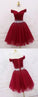 Winnie Homecoming Dresses Off Shoulder Short Dress Beaded Fashion Graduation Party Dress 10618