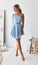 A-Line One Shoulder Light Homecoming Dresses Cocktail Mattie Blue Sexy Dress 1098
