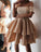 Cute A-Line Off The Shoulder Ruffles Homecoming Dresses Gladys 118