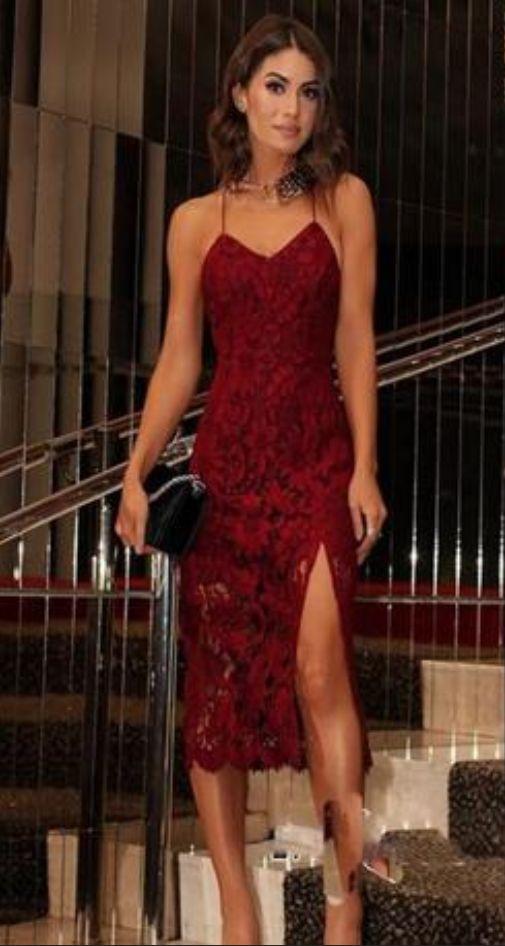 Sexy Philippa Homecoming Dresses Lace Burgundy 1197