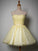 Cute Homecoming Dresses Mckayla Light Yellow Tulle Sweetheart Short Party Dress 2024 12129