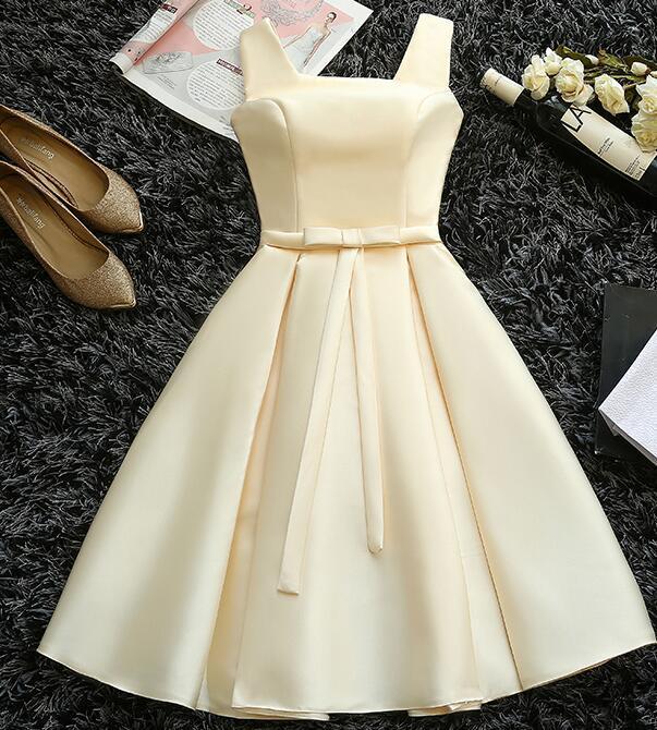 Cute Short Light Champagne Graduation Aracely Homecoming Dresses Dress 12556