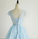 Light Blue Cap Sleeves Cute Short Party Scarlet Lace Homecoming Dresses Dress Blue 12963