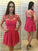 Red Lace Homecoming Dresses Yasmin 1309