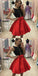 Red Lace Homecoming Dresses Madeline 1310