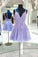 Purple V Neck Tulle Short Lace Cocktail Kirsten Homecoming Dresses Dress 14994
