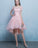 Cute High Low Off Shoulder 2024 Formal Dress Pink Homecoming Dresses Ivy 15351